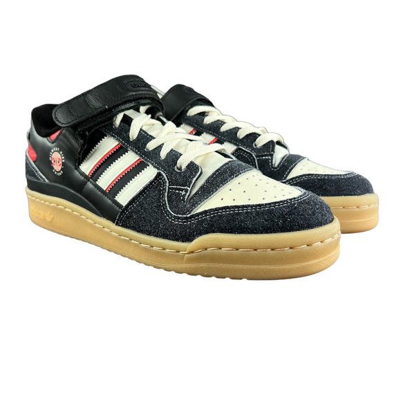 Adidas X Midwest Kids Forum 84 Low Core Black White Red Gum Shoes GW0035… main image 10